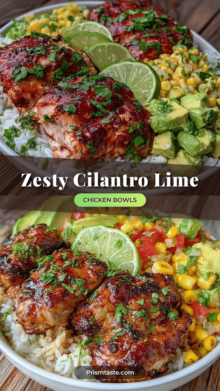 fresh cilantro lime chicken bowls recipe