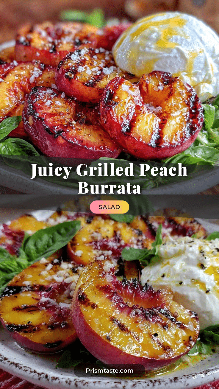 fresh grilled peach and burrata salad recipe