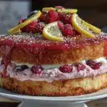 Fresh Raspberry Lemonade Cake - featured image