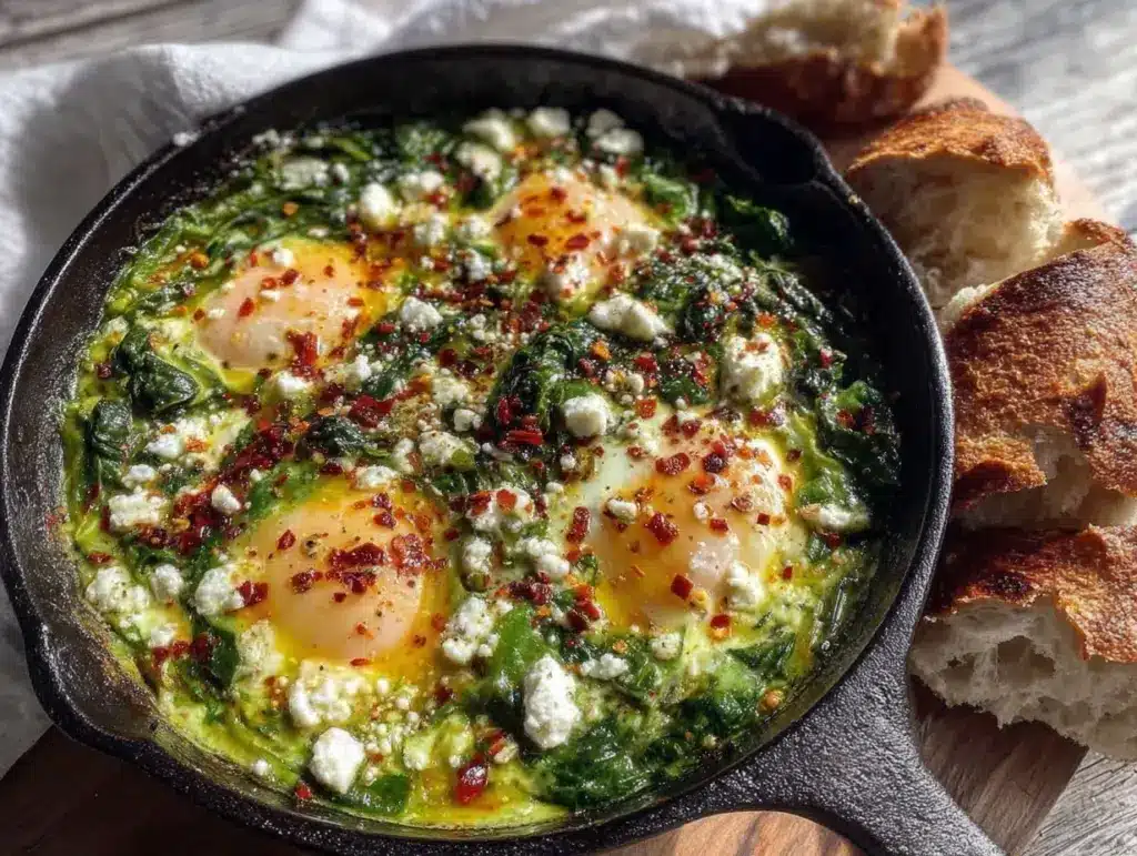 fresh spring green shakshuka - featured image