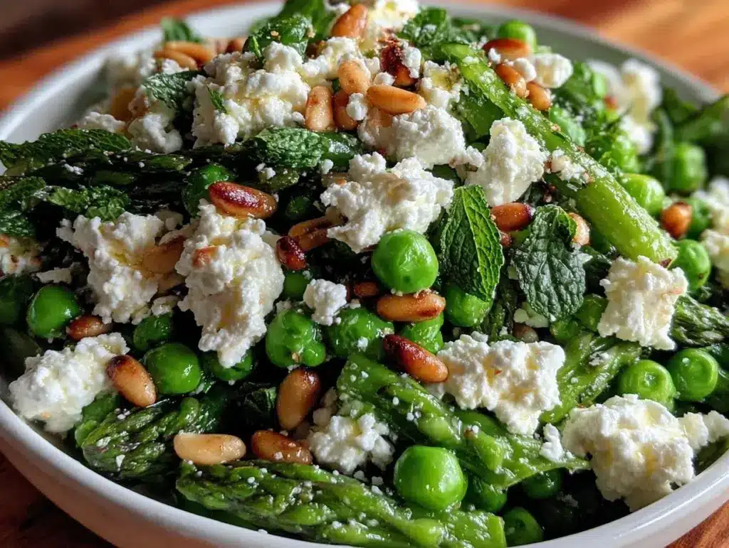 fresh spring pea and feta salad - featured image