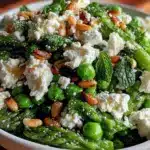 fresh spring pea and feta salad - featured image