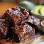 fudgy vegan chocolate avocado brownies - featured image