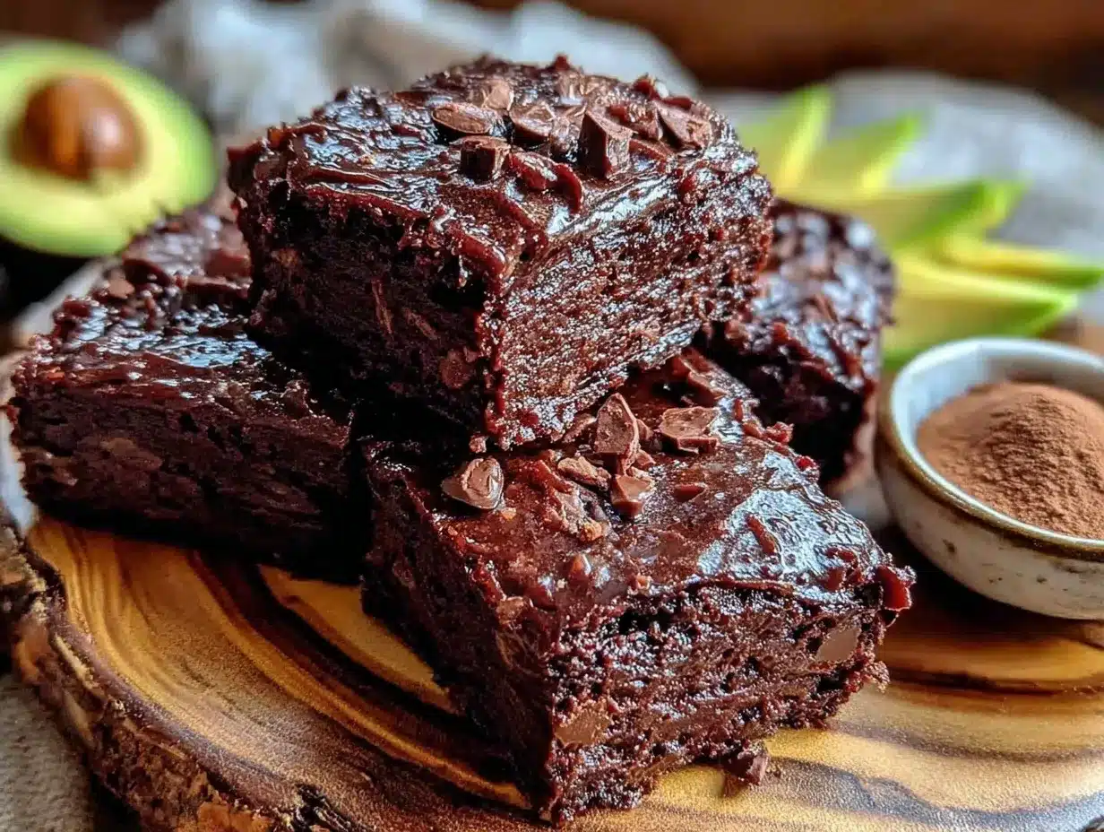 fudgy vegan chocolate avocado brownies preparation steps