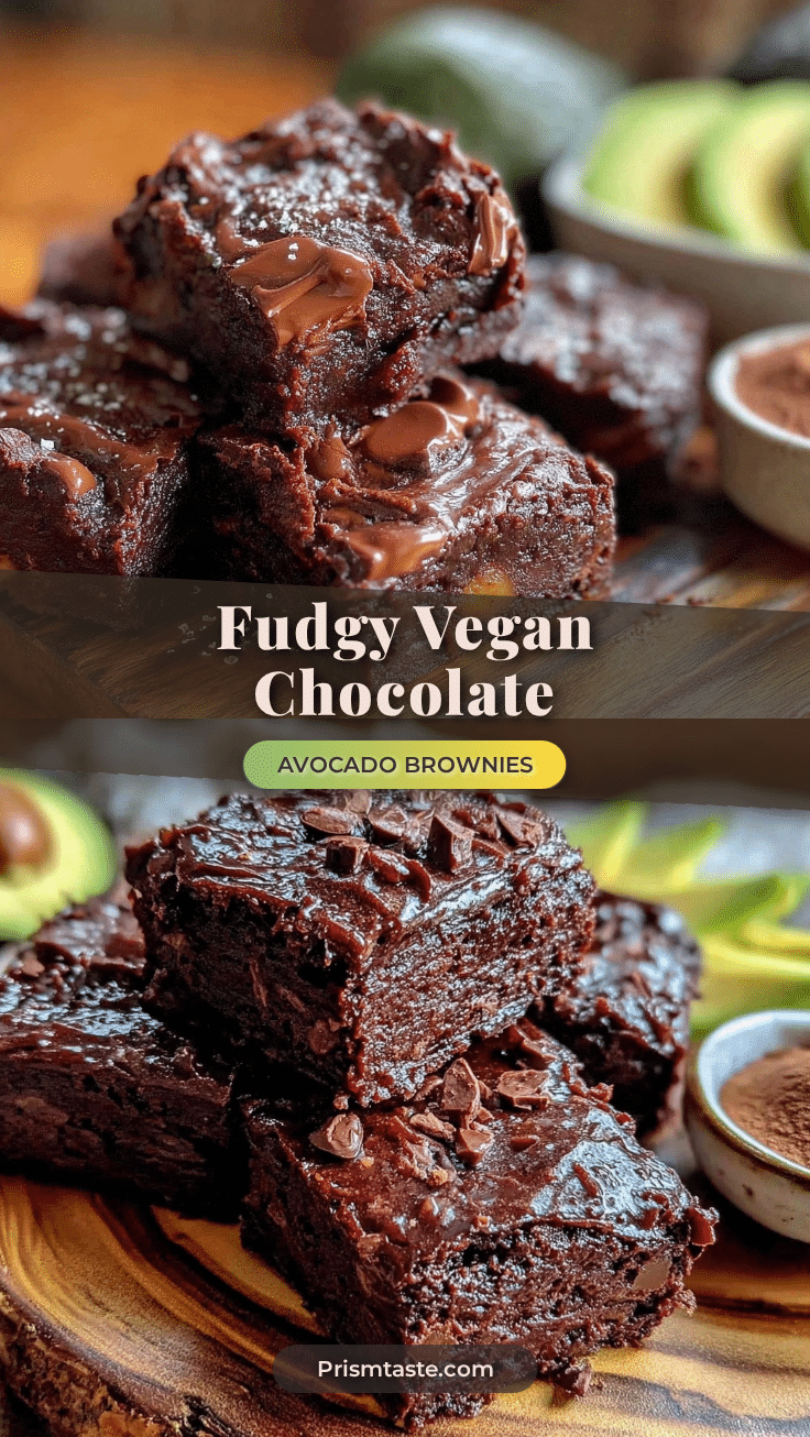 fudgy vegan chocolate avocado brownies recipe