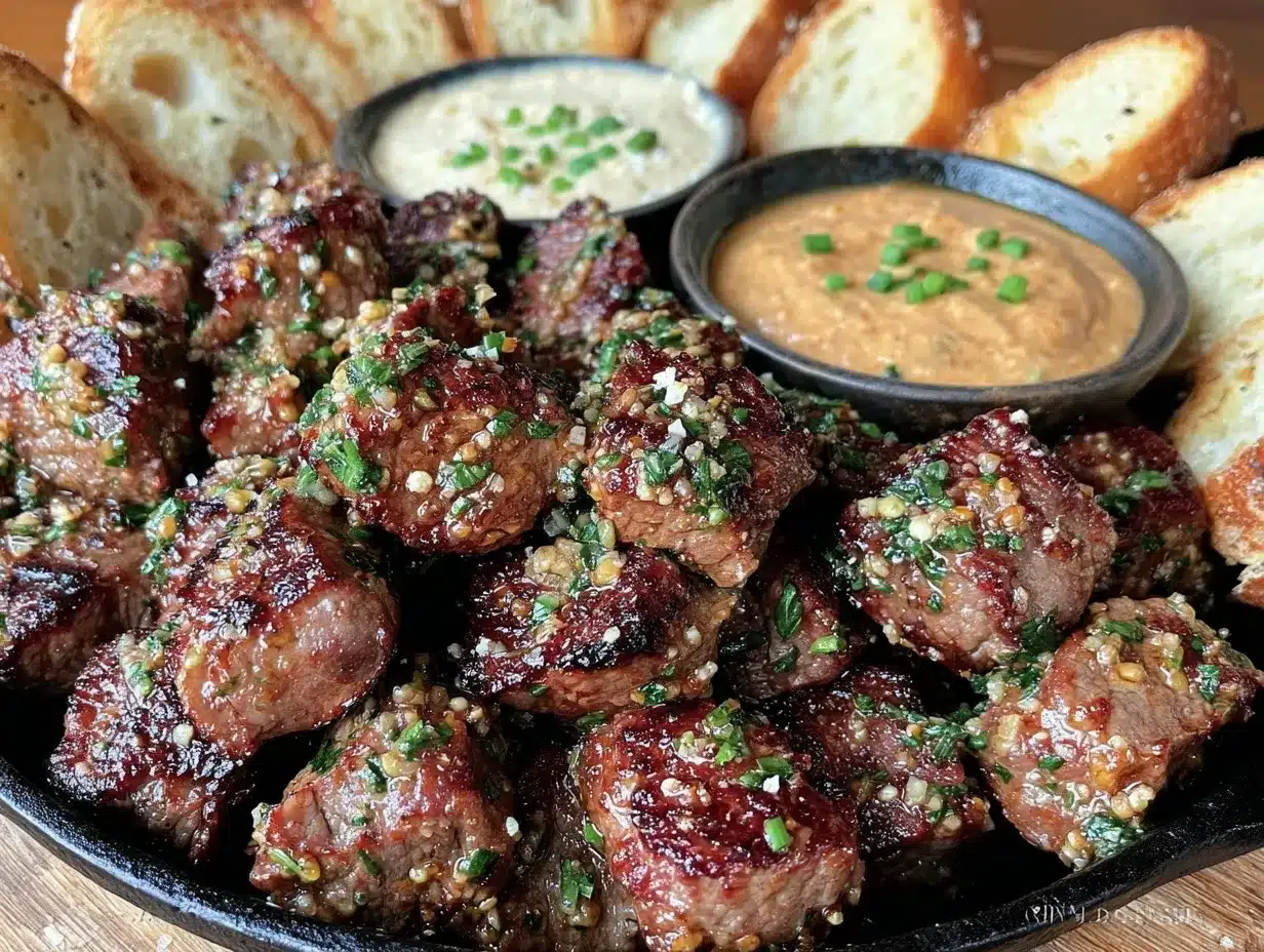 Garlic Butter Steak Bites preparation steps