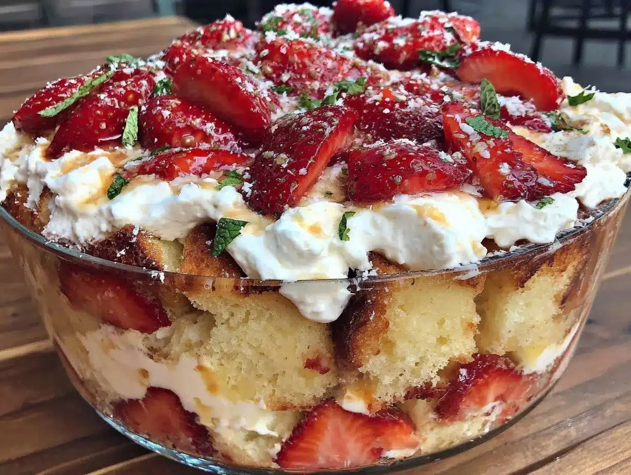 gluten-free strawberry shortcake trifle preparation steps