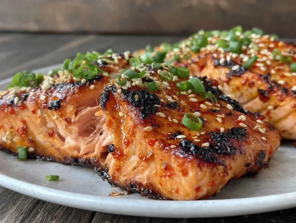 gochujang honey glazed salmon - featured image