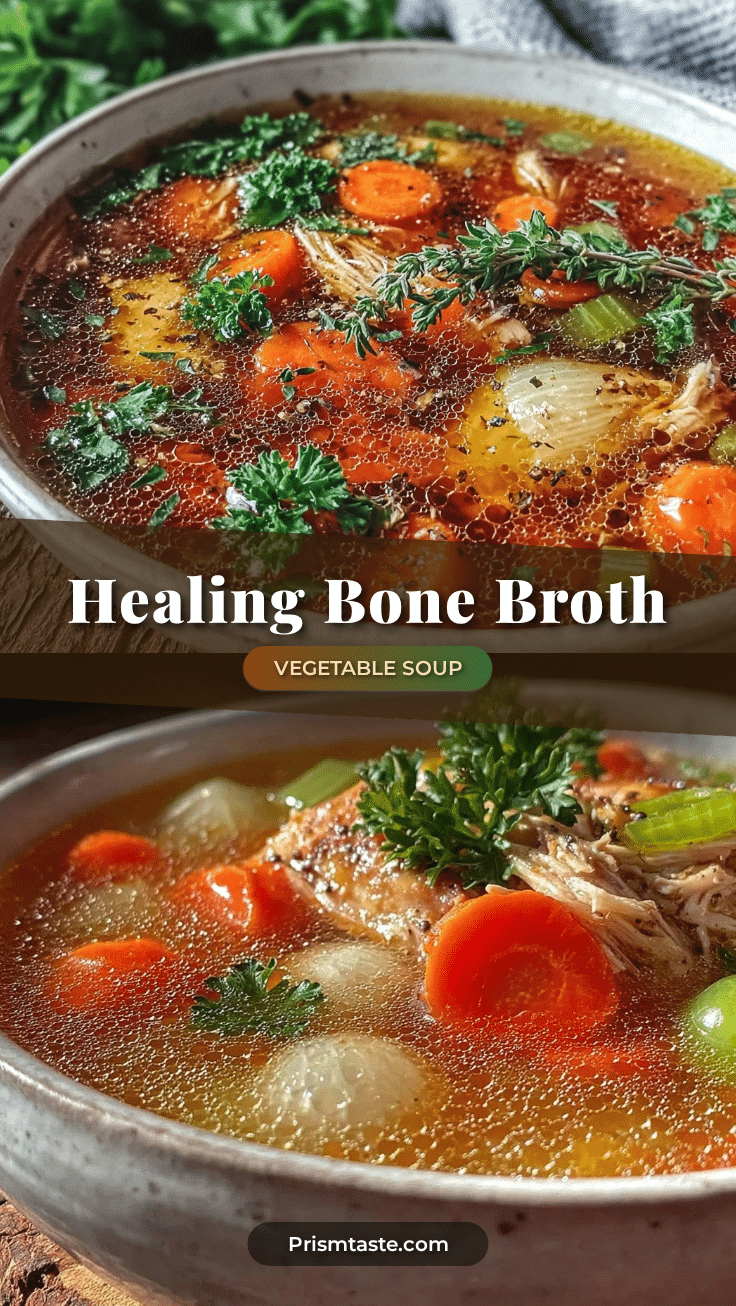 healing bone broth vegetable soup recipe