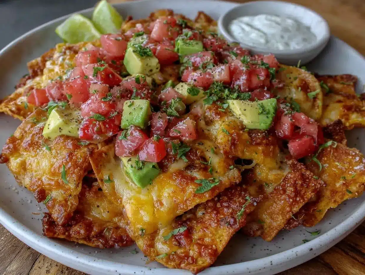 healthy air fryer nachos preparation steps