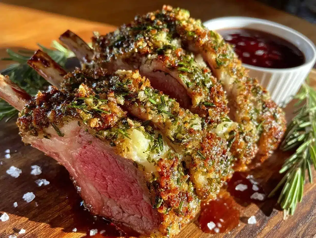 herb-crusted rack of lamb preparation steps