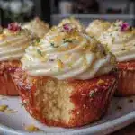 lemon curd filled cupcakes - featured image