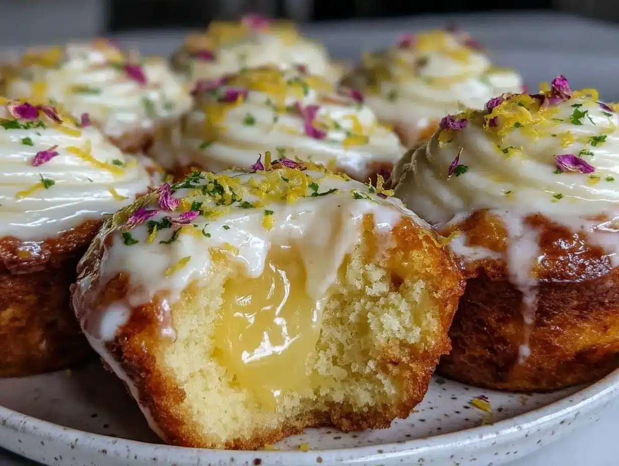 lemon curd filled cupcakes preparation steps
