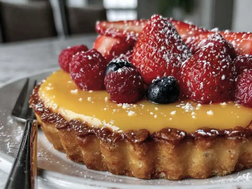 lemon curd tart - featured image