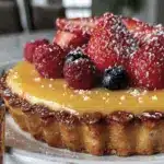 lemon curd tart - featured image