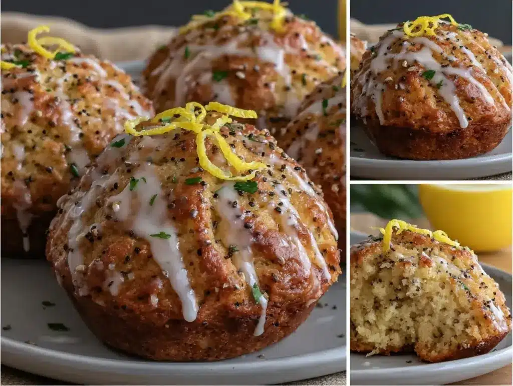 lemon poppy seed muffins - featured image