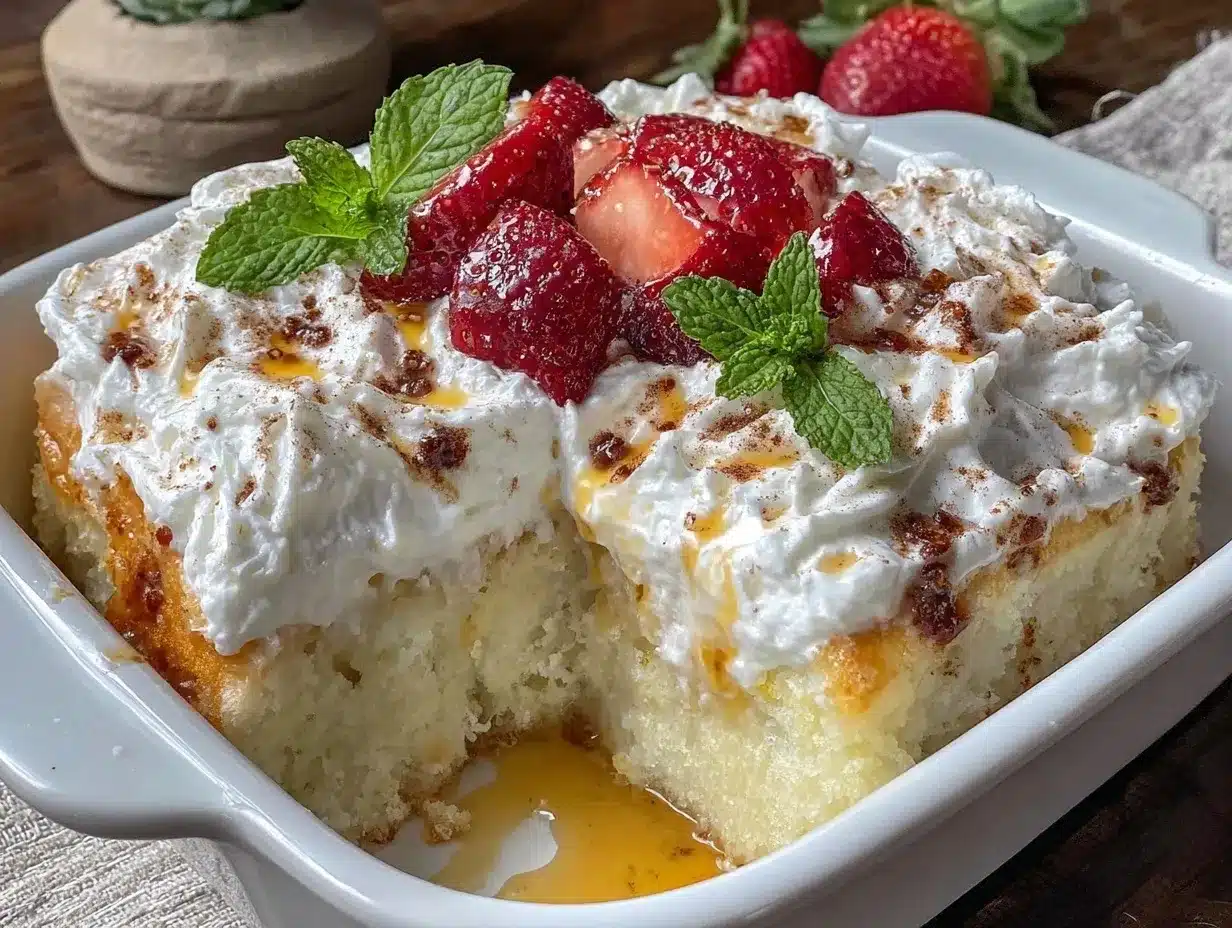 moist Tres Leches Cake preparation steps