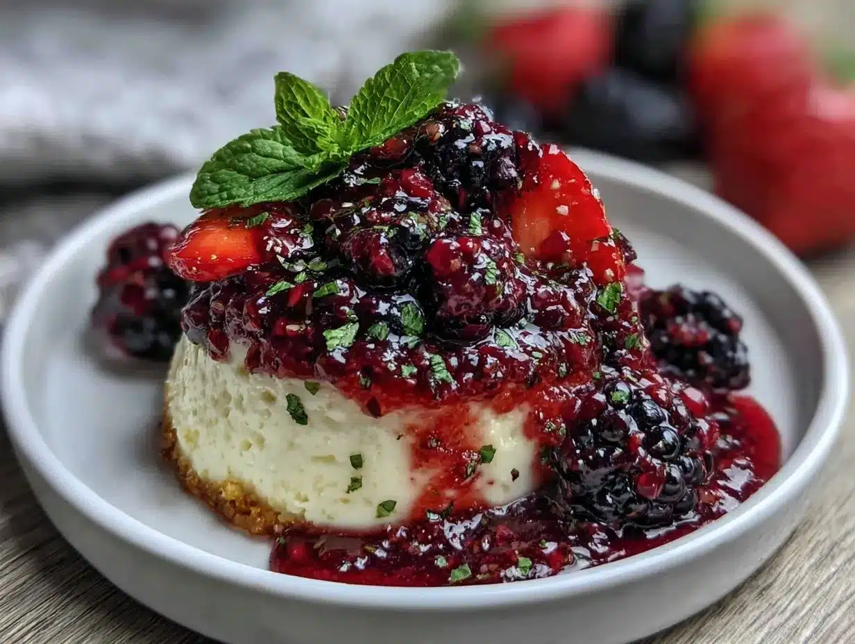 panna cotta with berry sauce preparation steps