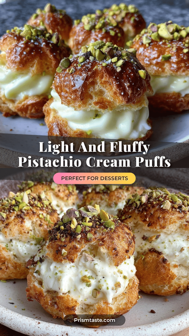 pistachio cream puffs recipe