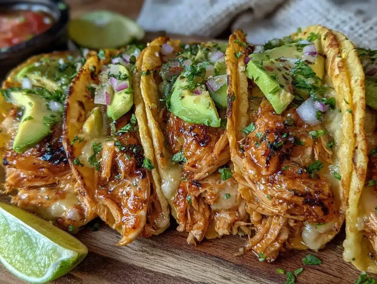 pressure cooker pulled chicken tacos preparation steps