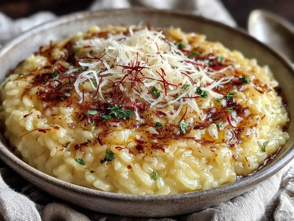 Risotto Milanese preparation steps