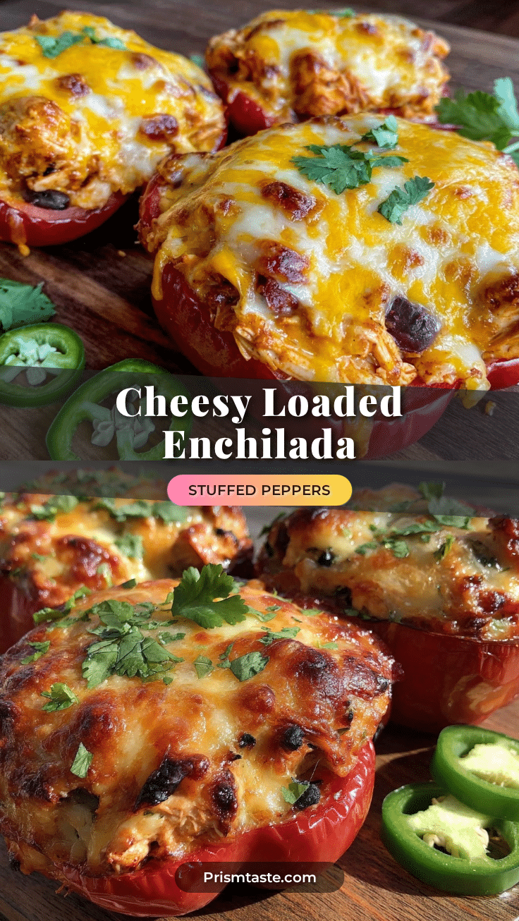 savory cheesy enchilada stuffed peppers recipe