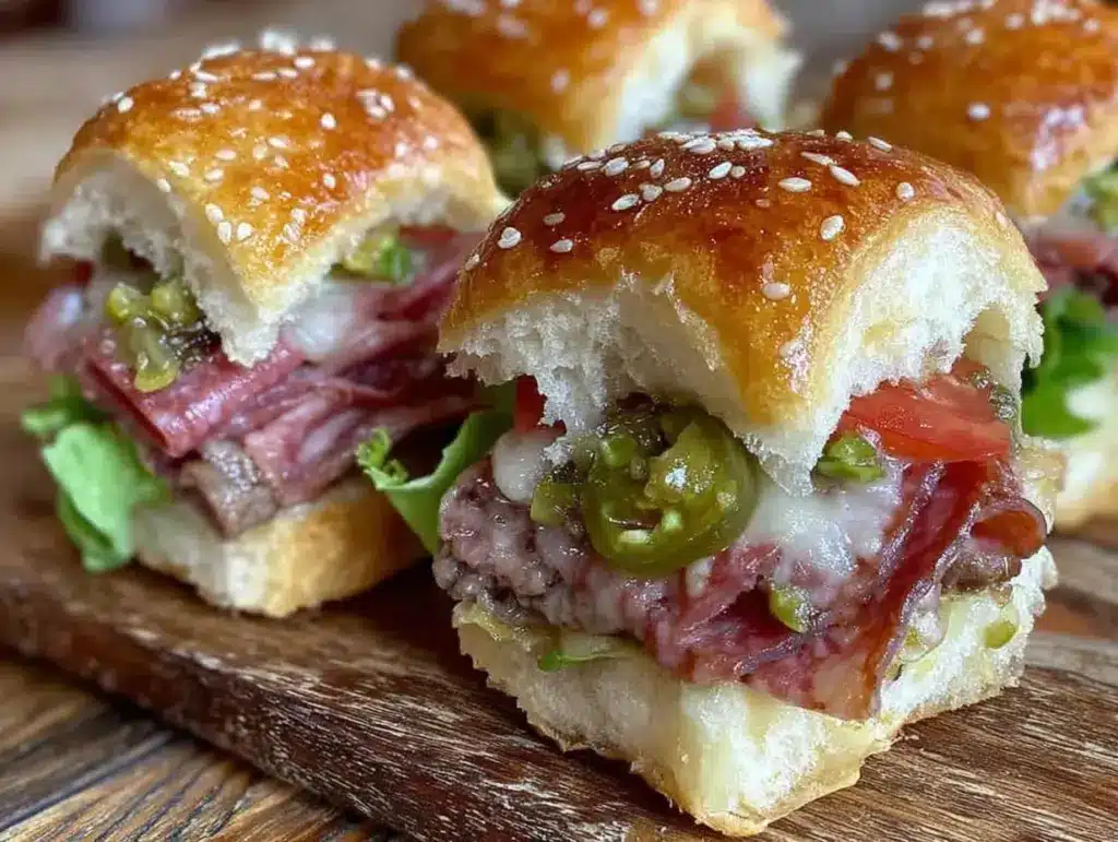 savory muffuletta sliders - featured image