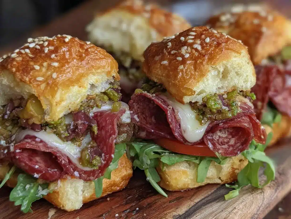 savory muffuletta sliders preparation steps