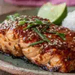 sesame ginger glazed salmon - featured image