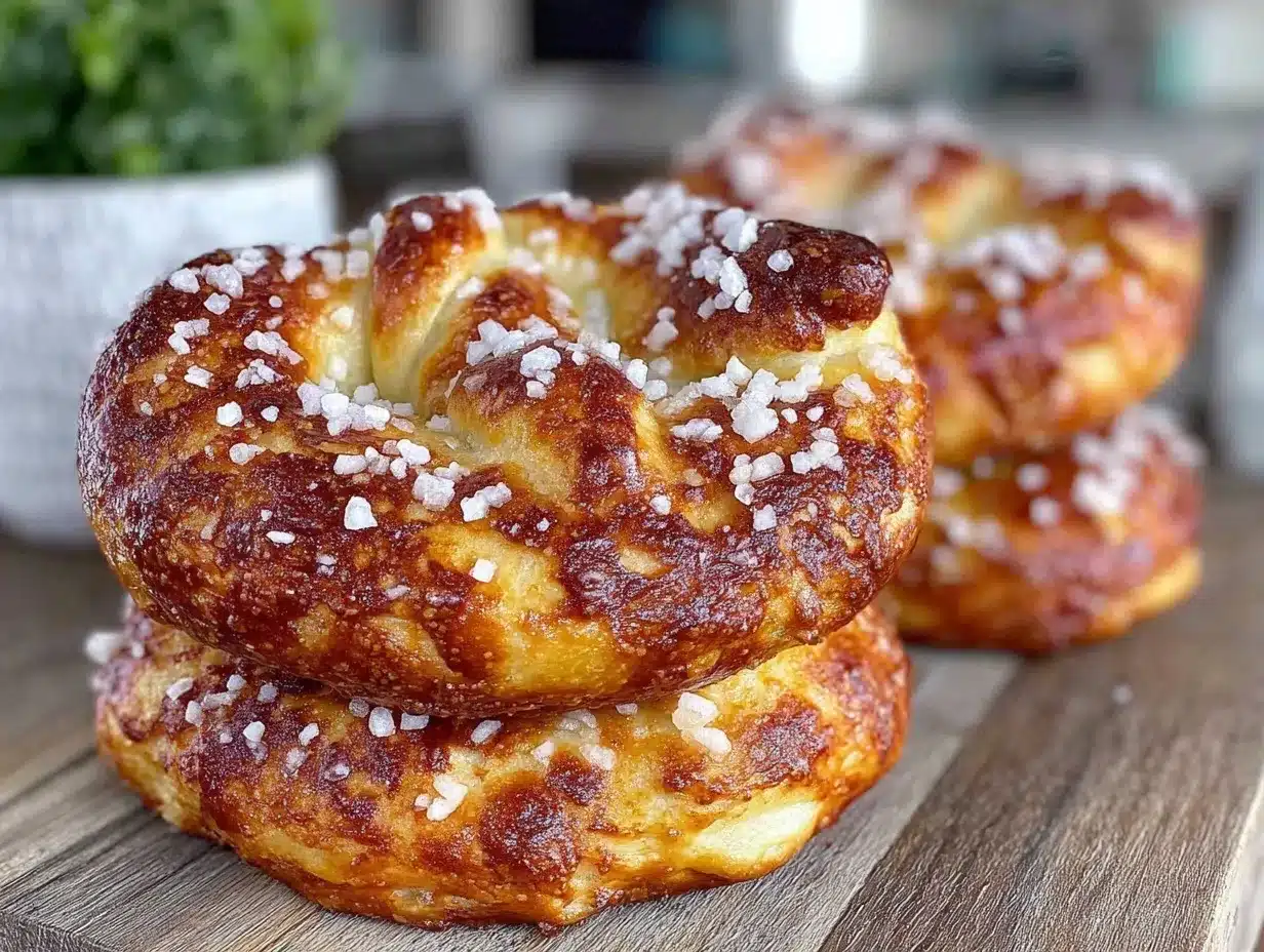 soft and chewy pizza dough pretzels preparation steps