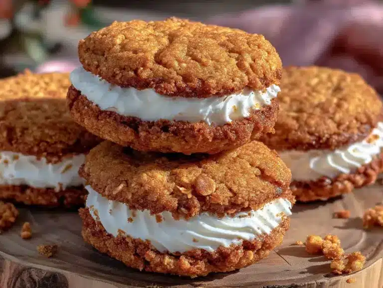 soft chewy oatmeal cream pies - featured image