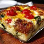 sparkling champagne breakfast casserole - featured image