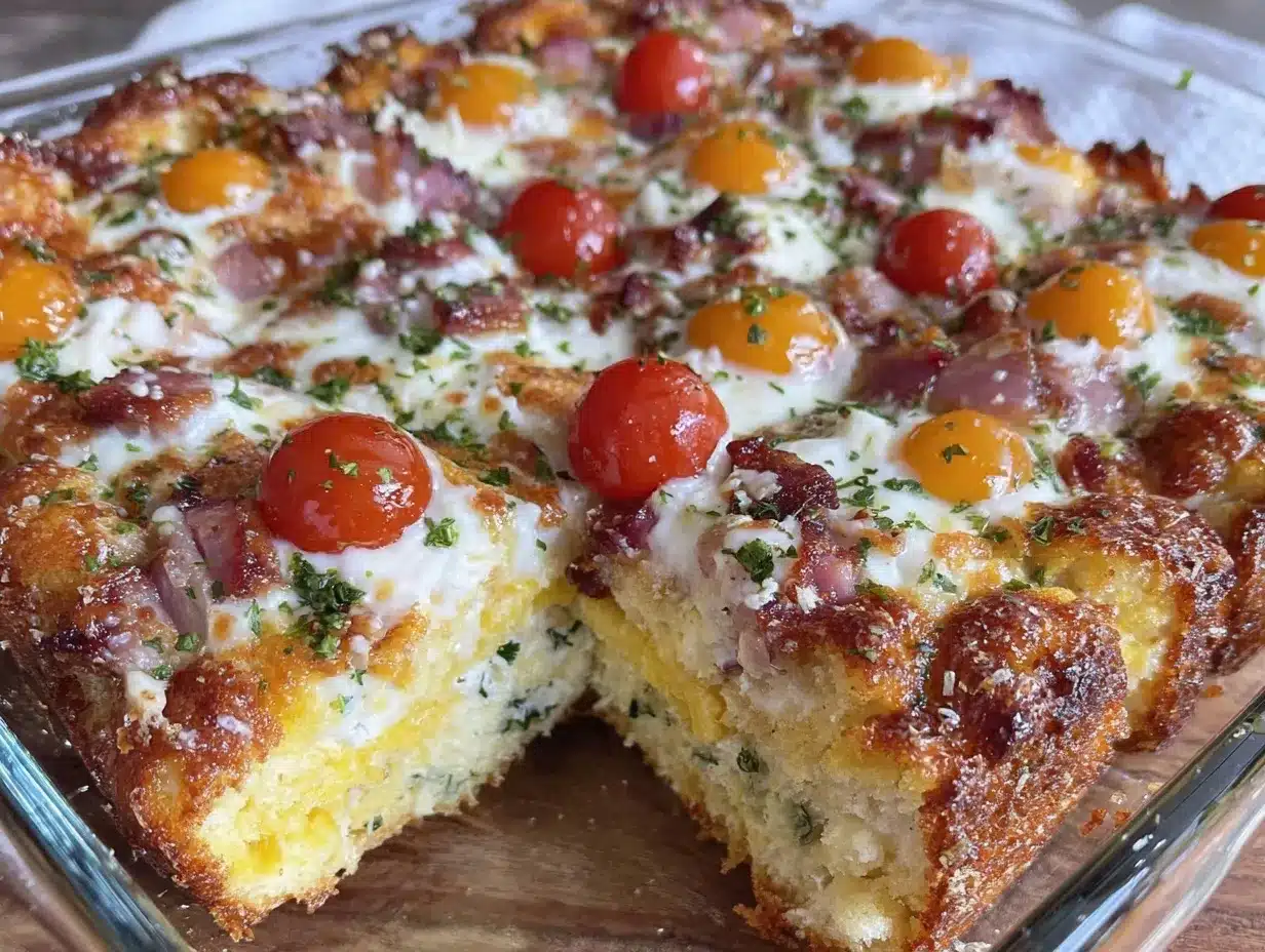 sparkling champagne breakfast casserole preparation steps