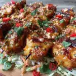 spicy thai peanut chicken satay skewers - featured image