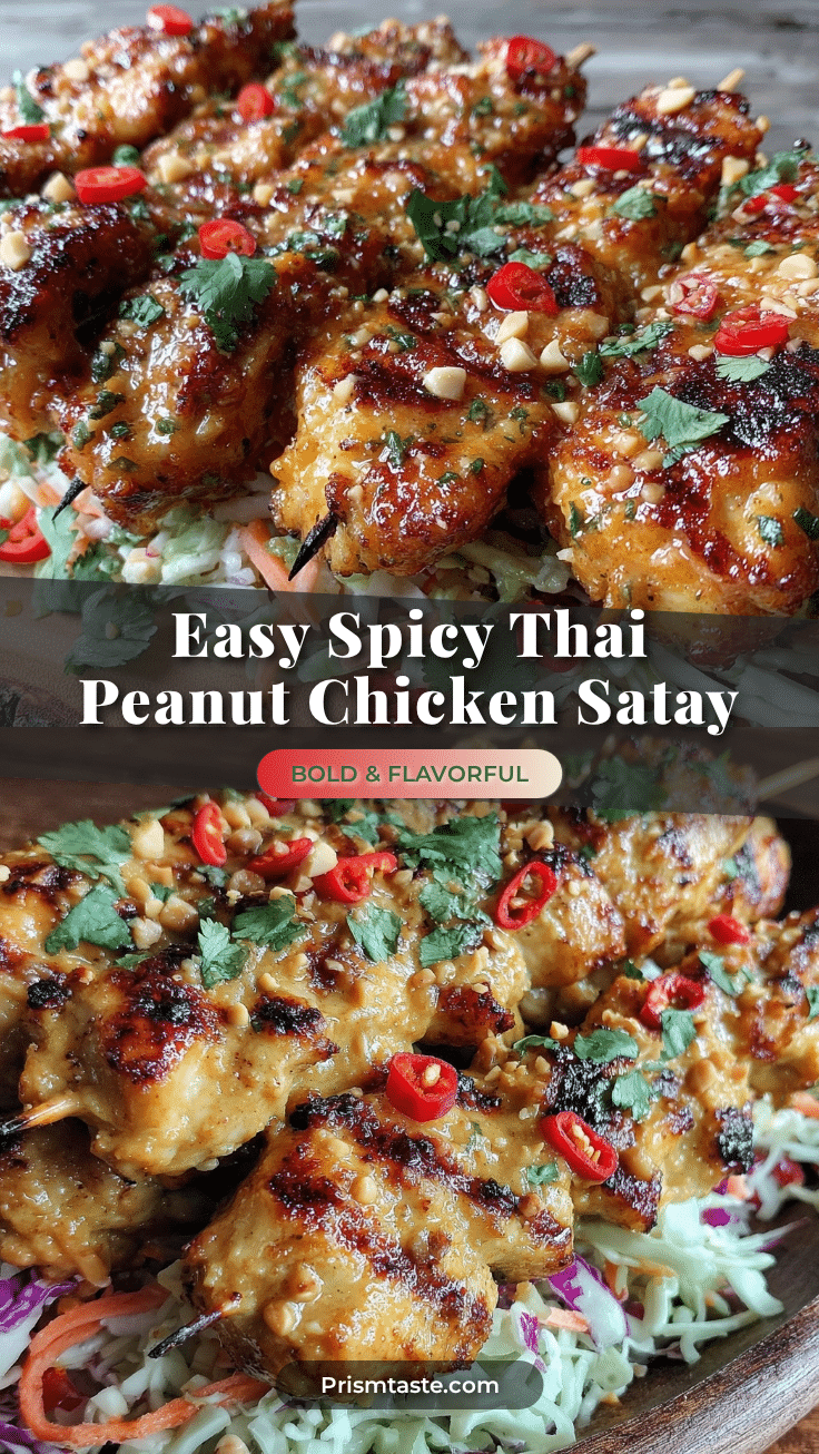 spicy thai peanut chicken satay skewers recipe