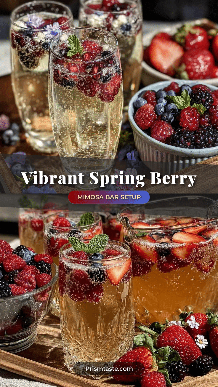 spring berry mimosa bar setup recipe