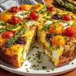 spring vegetable frittata - featured image