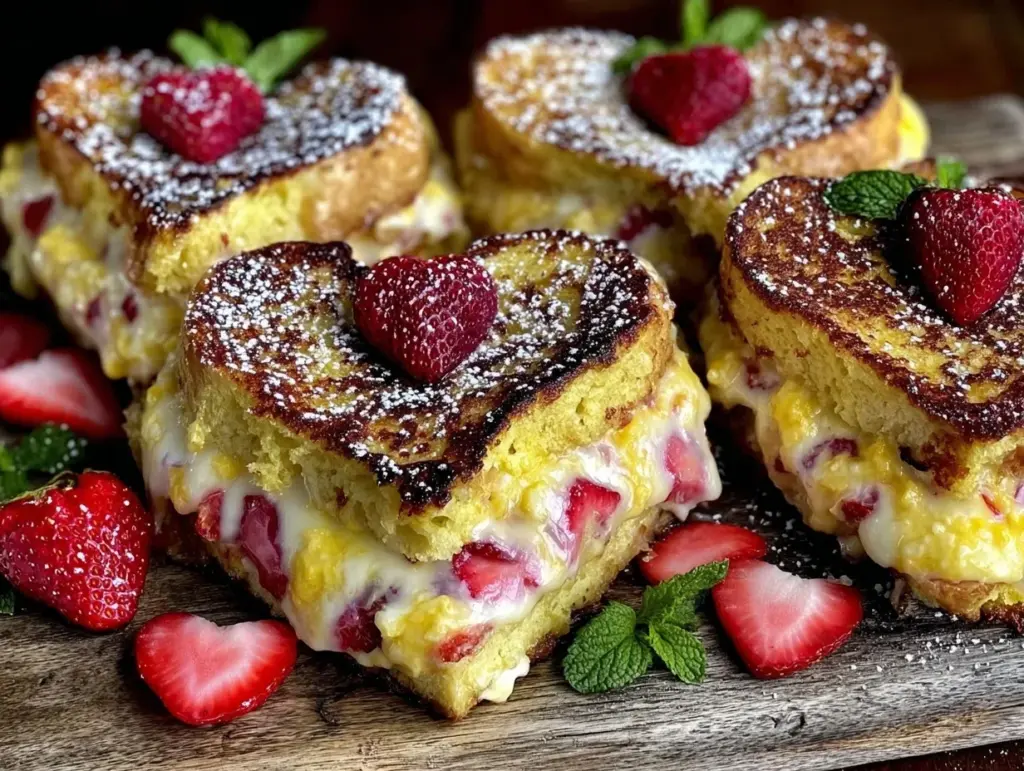 Strawberry Stuffed French Toast Hearts - featured image