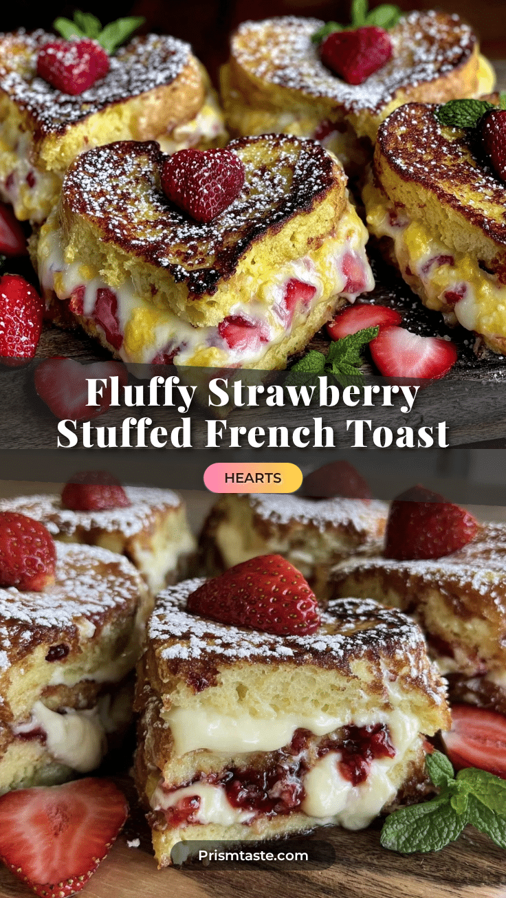Strawberry Stuffed French Toast Hearts recipe