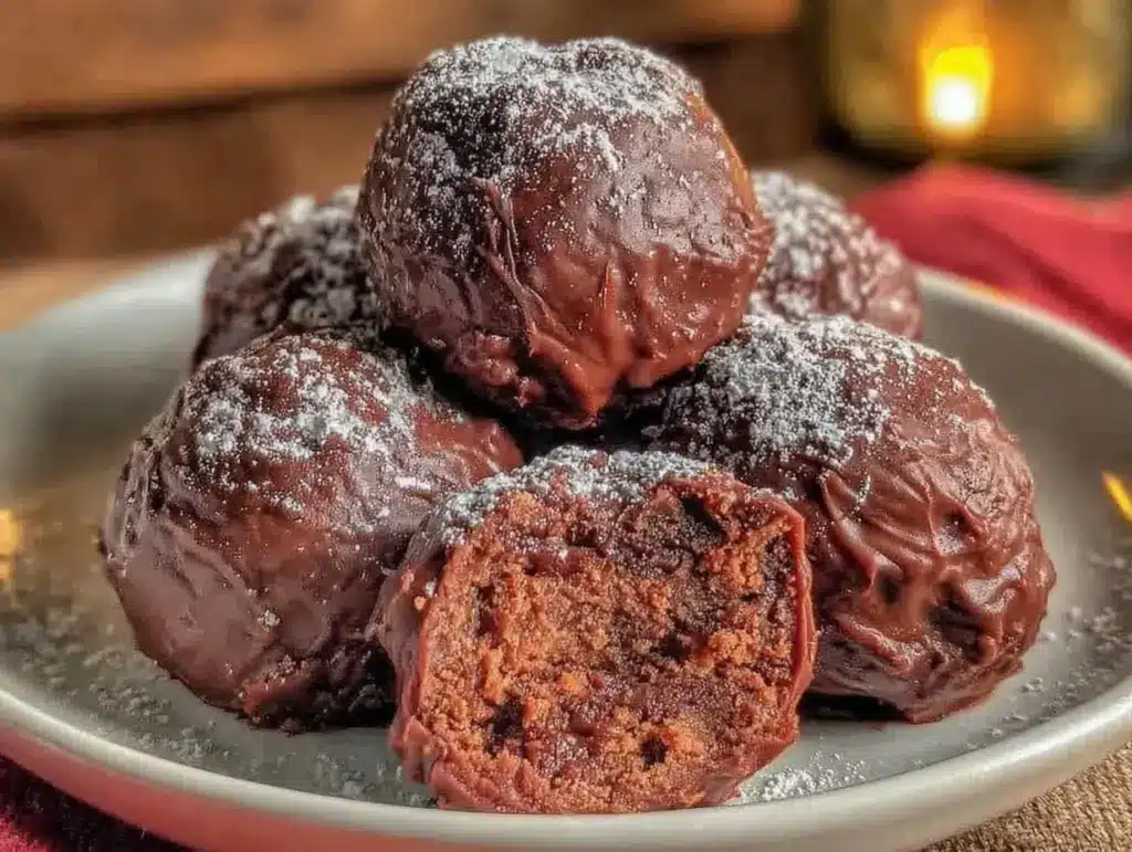 sugar-free dark chocolate truffles - featured image