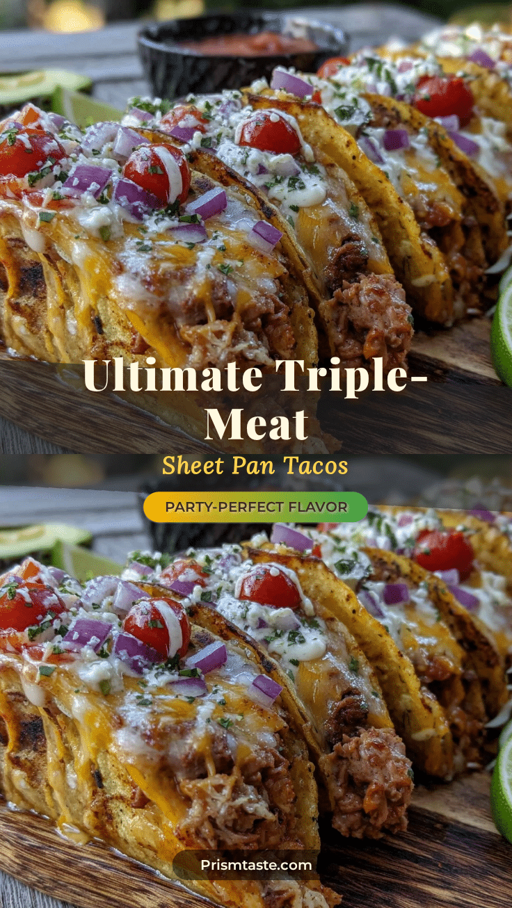 Triple-Meat Sheet Pan Tacos recipe