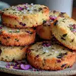 violet shortbread cookies - featured image