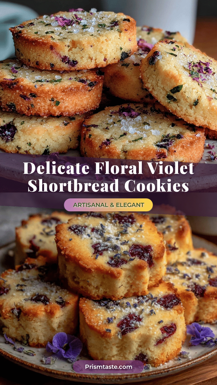 violet shortbread cookies recipe