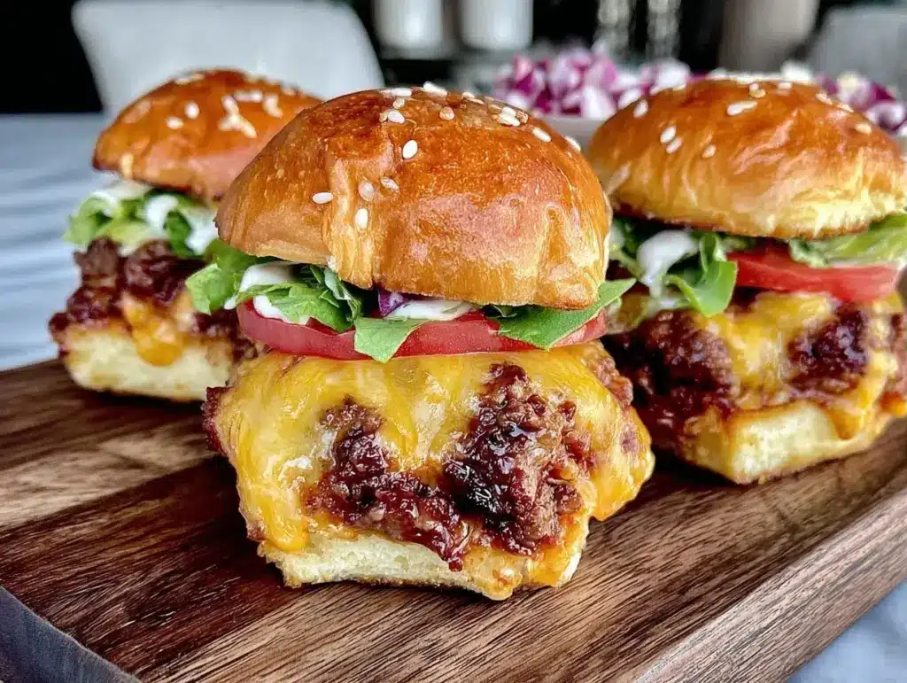 air fryer loaded burger sliders - featured image