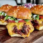 air fryer loaded burger sliders - featured image