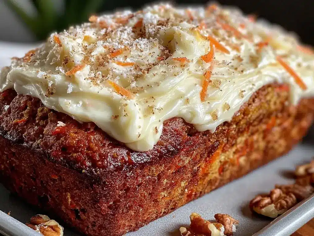browned butter carrot cake loaf - featured image