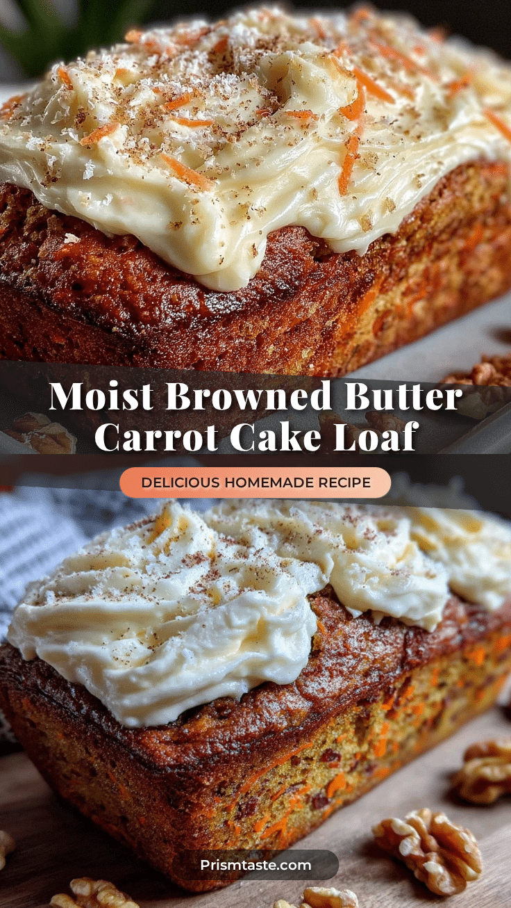 browned butter carrot cake loaf recipe