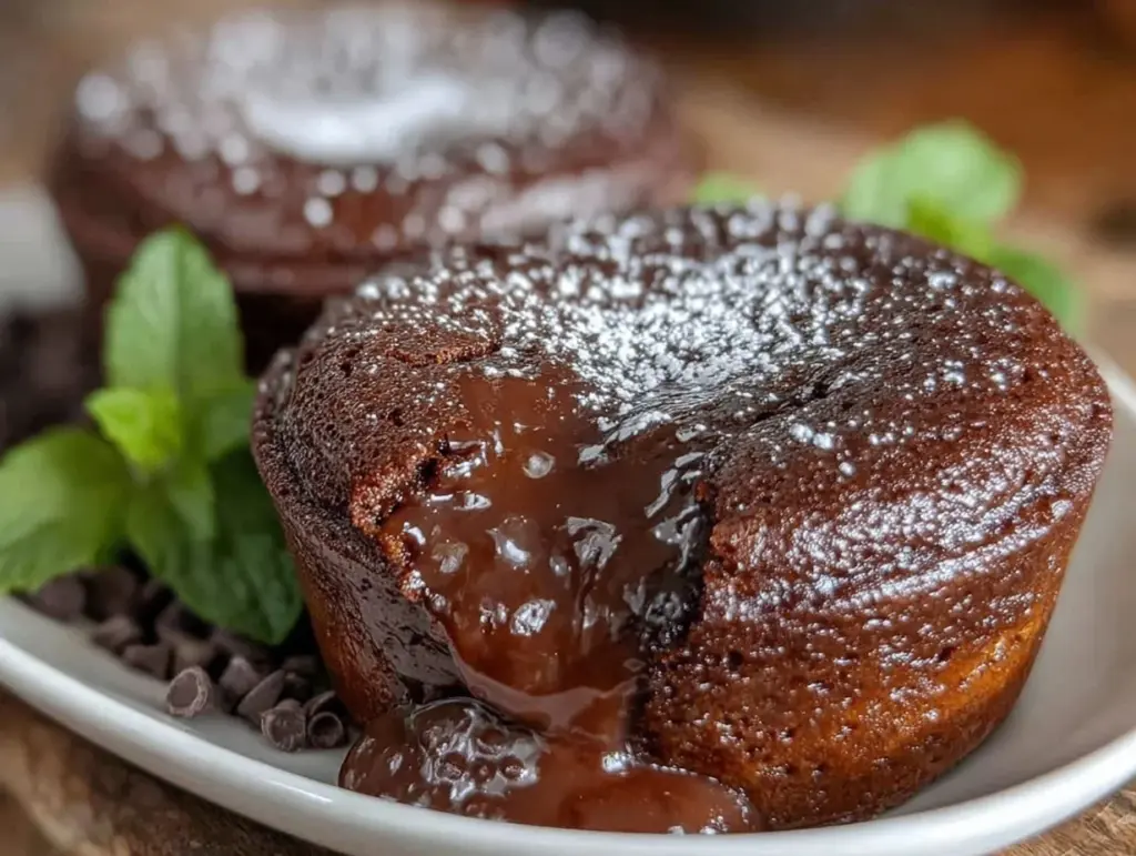 browned butter chocolate lava cake for two - featured image
