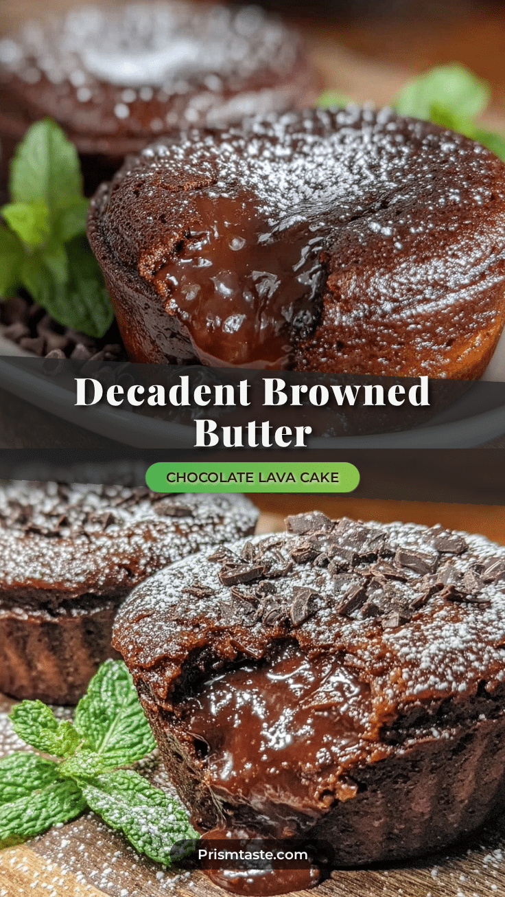 browned butter chocolate lava cake for two recipe