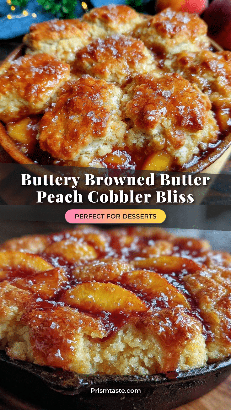 browned butter peach cobbler recipe